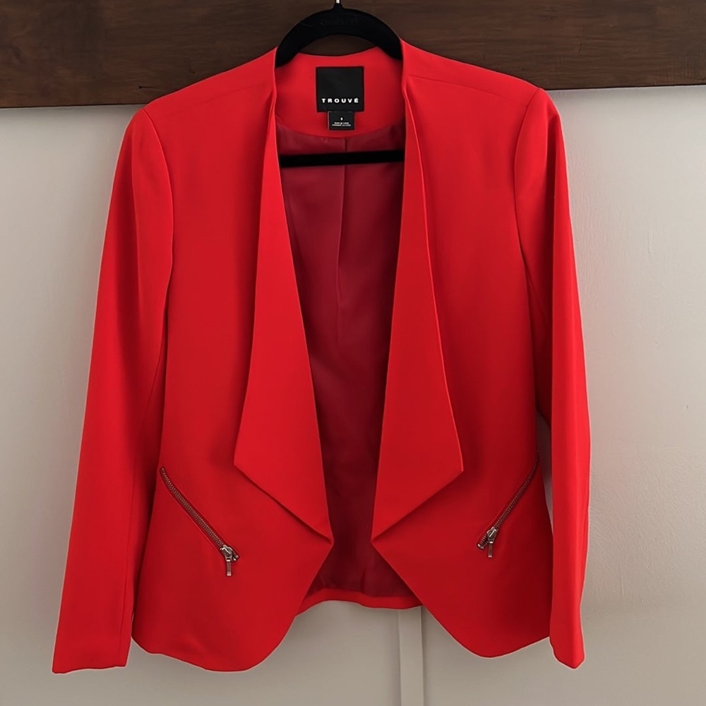 Trouve Vibrant Red Women's Blazer